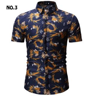 READY STOCK 6 Colors Summer And Autumn Mens New Printed 