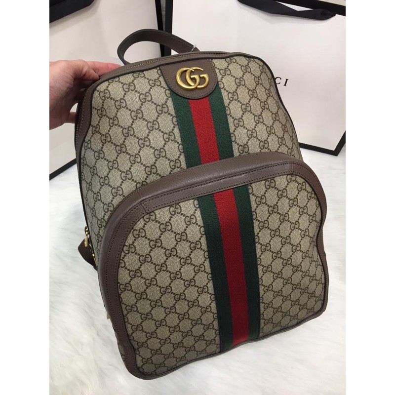 gucci backpack with green and red straps