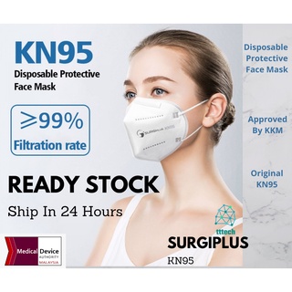 Original SurgiPlus KN95 5 Layer Medical Certify Face Mask (Individual Seal Packaging)