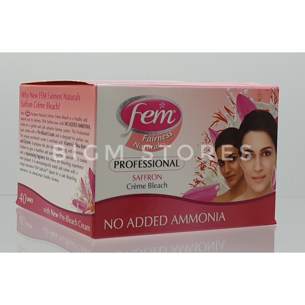 Fem Saffron Creme Bleach 314 4g Salon Pack Shopee Malaysia