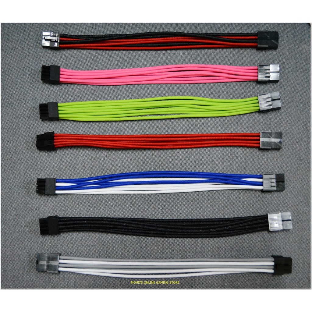 PSU 8PIN SLEEVED EXTENSION CABLES (30CM) GPU Shopee Malaysia
