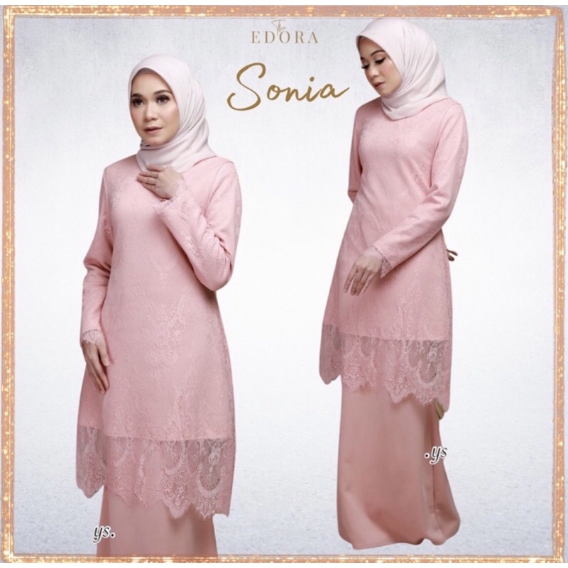 {PRELOVED BAJU KURUNG }SIZE L DUSTY PEACH Nikah Tunang Briedsmaid