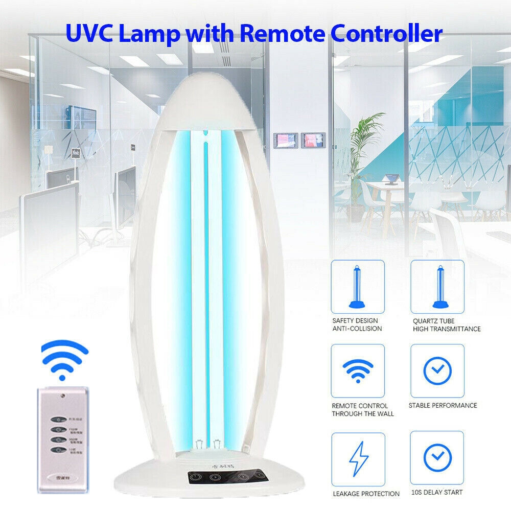 38w Uvc Ozone Ultraviolet Germicidal Lamp Remote Uv Sterilization Quartz Lights Shopee Malaysia