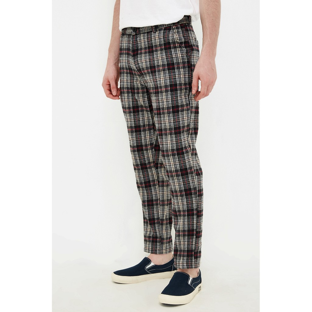  Erigo  Tartan Pants Fulker Gray Shopee Malaysia