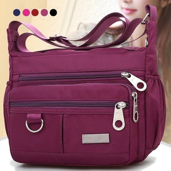 Women Sling Bag Female Handbags Washed Nylon Bag Fashion Shoulder Bag ...