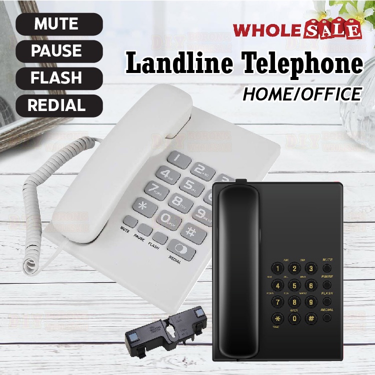 Wired Corded Wall Hanging Landline Telephone Loud Volume Redial Mute Flash Mute Button / Telefon