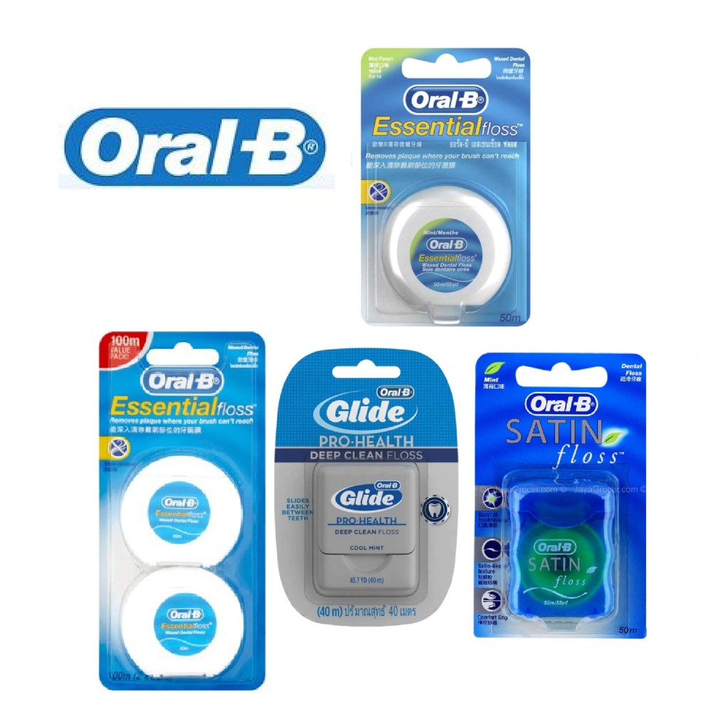 Oral B Essential Floss/ Satin Dental Floss/ Glide Pro Health Floss