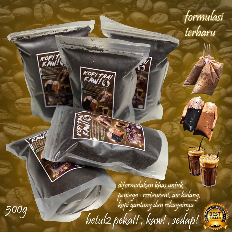 1KG.Serbuk Kopi thai kaw. Kepekatan dan aroma kopi yang terbaik untuk peniaga kopi .