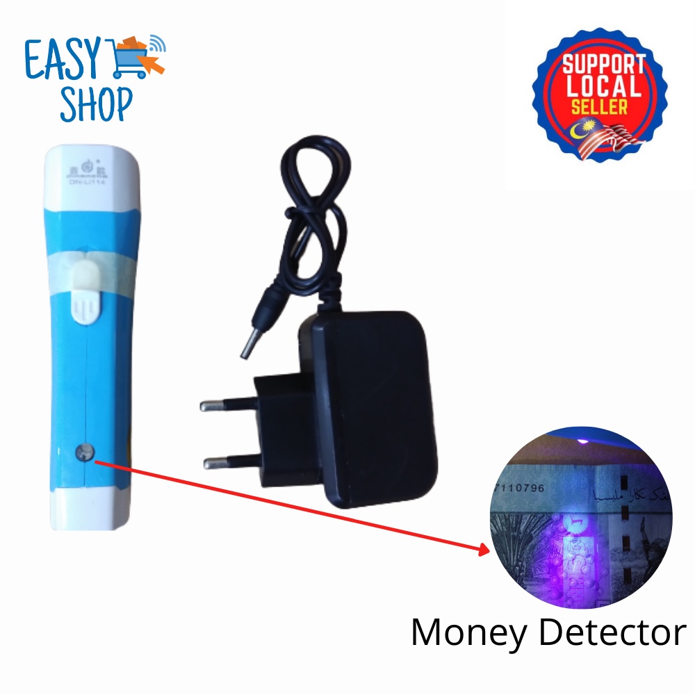 DINGNENG LED Super Capacity Torch Light Flashlight UV Light Money Detector DN-Li114 LED Rechargeable