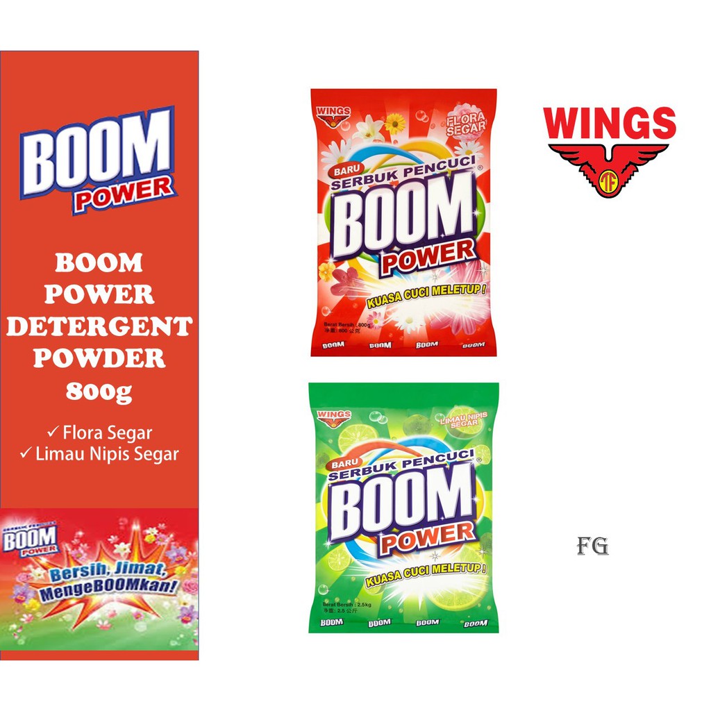 Wings Boom Power Detergent Powder 800g