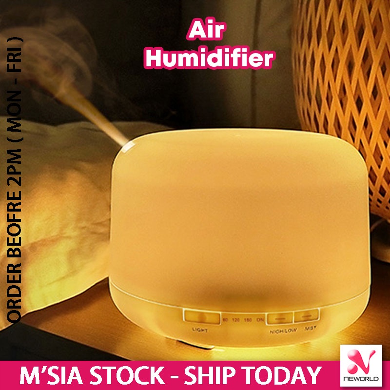 《 𝟰𝟱° 𝗙𝗢𝗚𝗚𝗜𝗡𝗚 》500ml Air Purifier Humidifier Ultrasonic Aroma Essential Oil Diffuser Aromatherapy Penulen Udara 室内加湿器