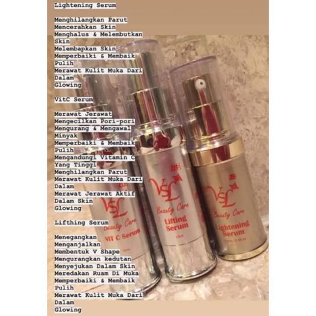 Serum by Vsl Beauty Care ada 3 jenis | Shopee Malaysia