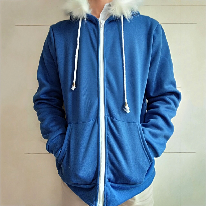 blue hoodie sans