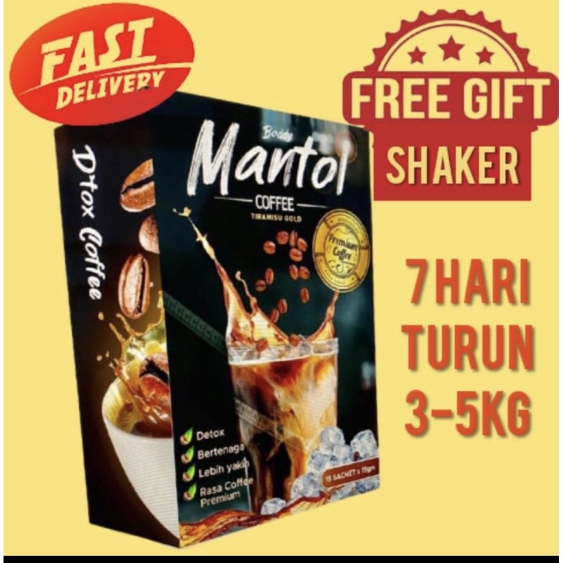 Boddy Mantol Coffee (KOPI MANTUL) free gift | Shopee Malaysia