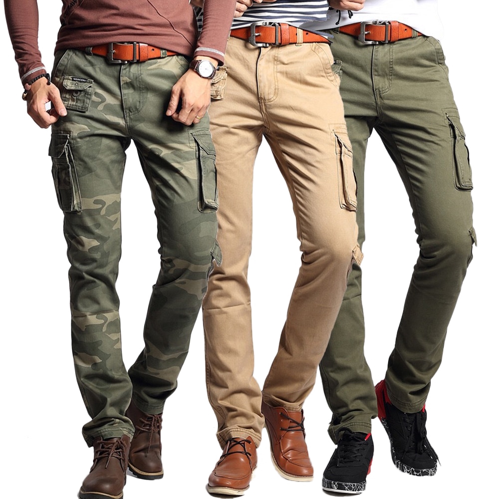 mens slim fit combat pants