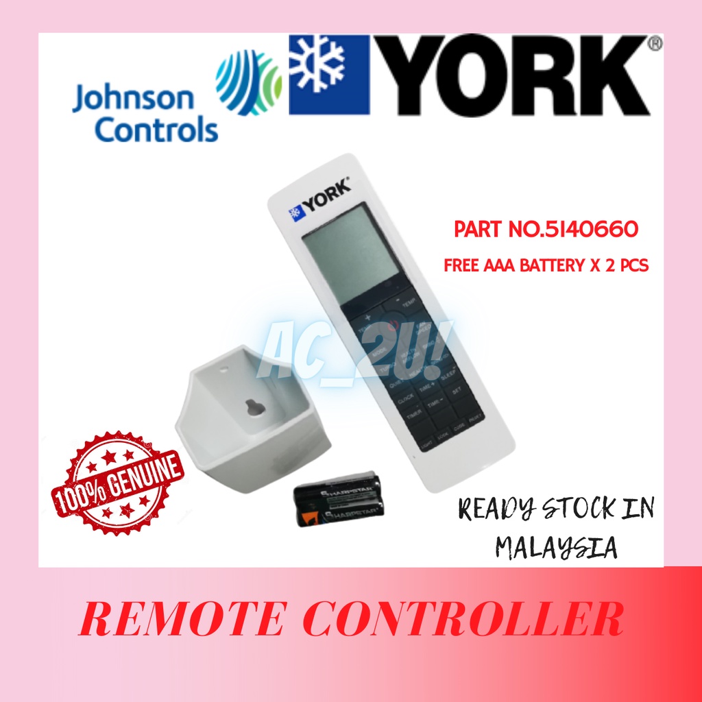 5140660 | YORK (JCI) AIR CONDITIONER REMOTE CONTROLLER YWM3F10-30AAS ...