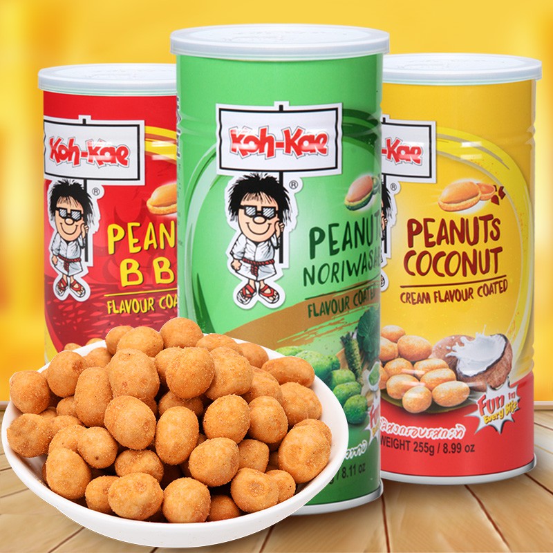 现货 Terk S Snacks 泰国进口大哥koh Kae Peanuts 椰浆味花生豆coconut 烧烤椰浆鸡虾bbq 芥末豌豆wasabi180g 泰国进口炒货零食坚果休闲零食 Shopee