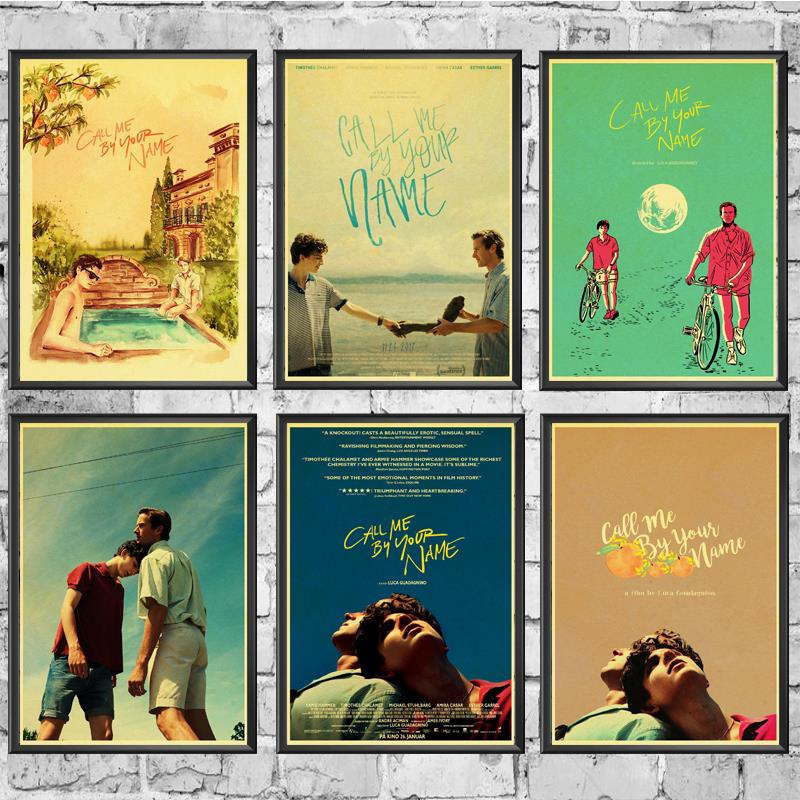 Vintage Poster Award Winning Film Call Me By Your Name Painting Retro Poster Kraft Paper For Home Bar Wall Decor Shopee Malaysia