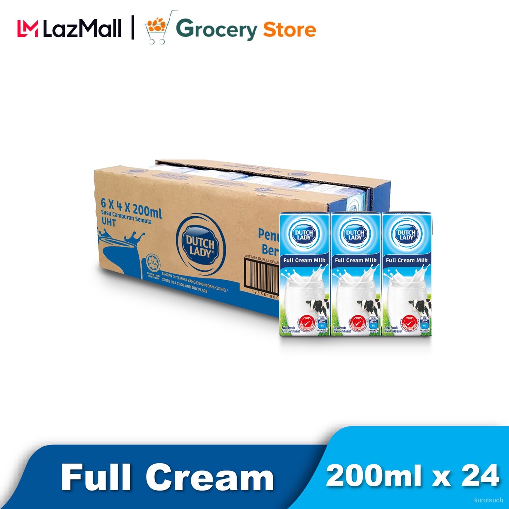(BUNDLE OFFER) Dutch Lady Purefarm UHT Milk FULL CREAM (200ml x