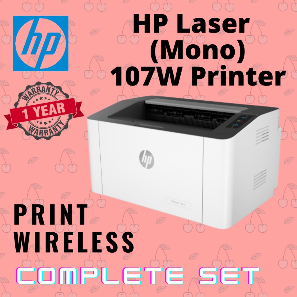 Hp Laser Monochrome 107w Print Wireless Shopee Malaysia