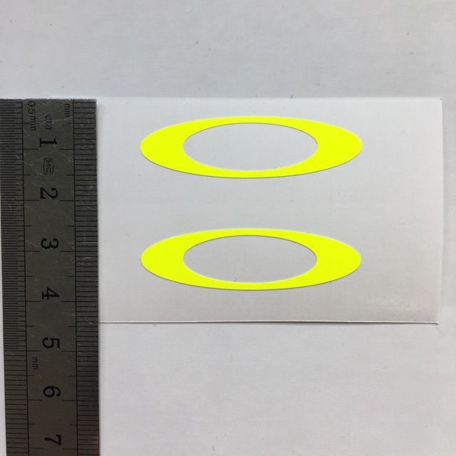 OAKLEY VISOR STICKER for motor, bike, car, laptop in Yellow Fluorescent  color Oracal 6510 fluorescent cast. | Shopee Malaysia