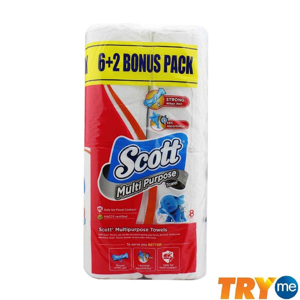 Scott Multi Purpose Towel (55 Sheets x 8 Rolls) Shopee Malaysia