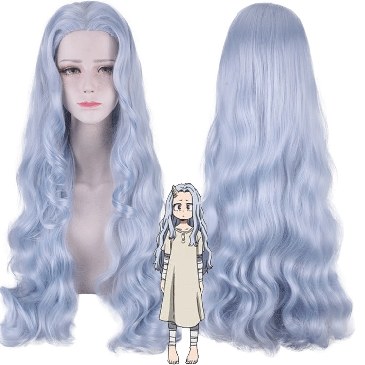 long blue cosplay wig