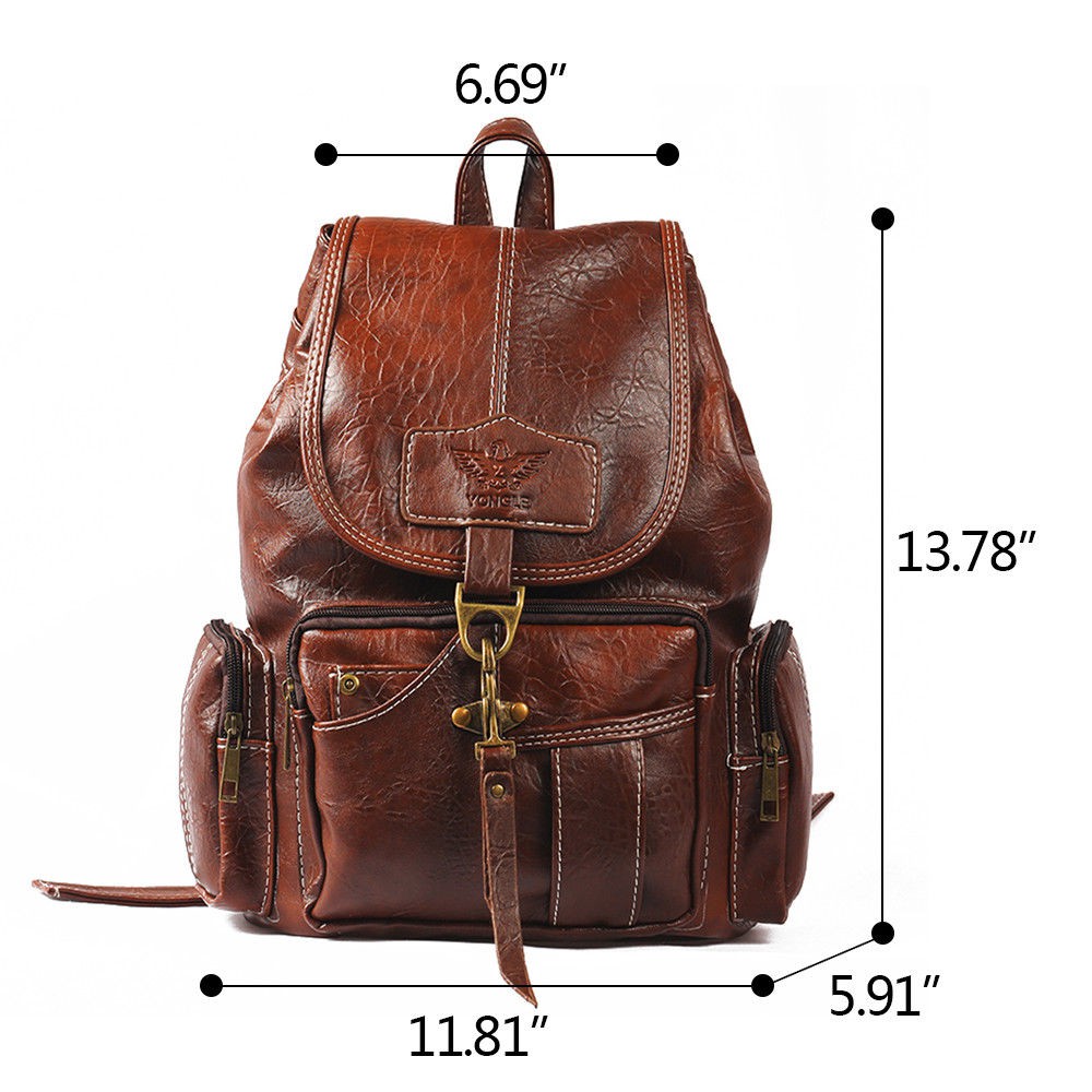 vintage leather book bag