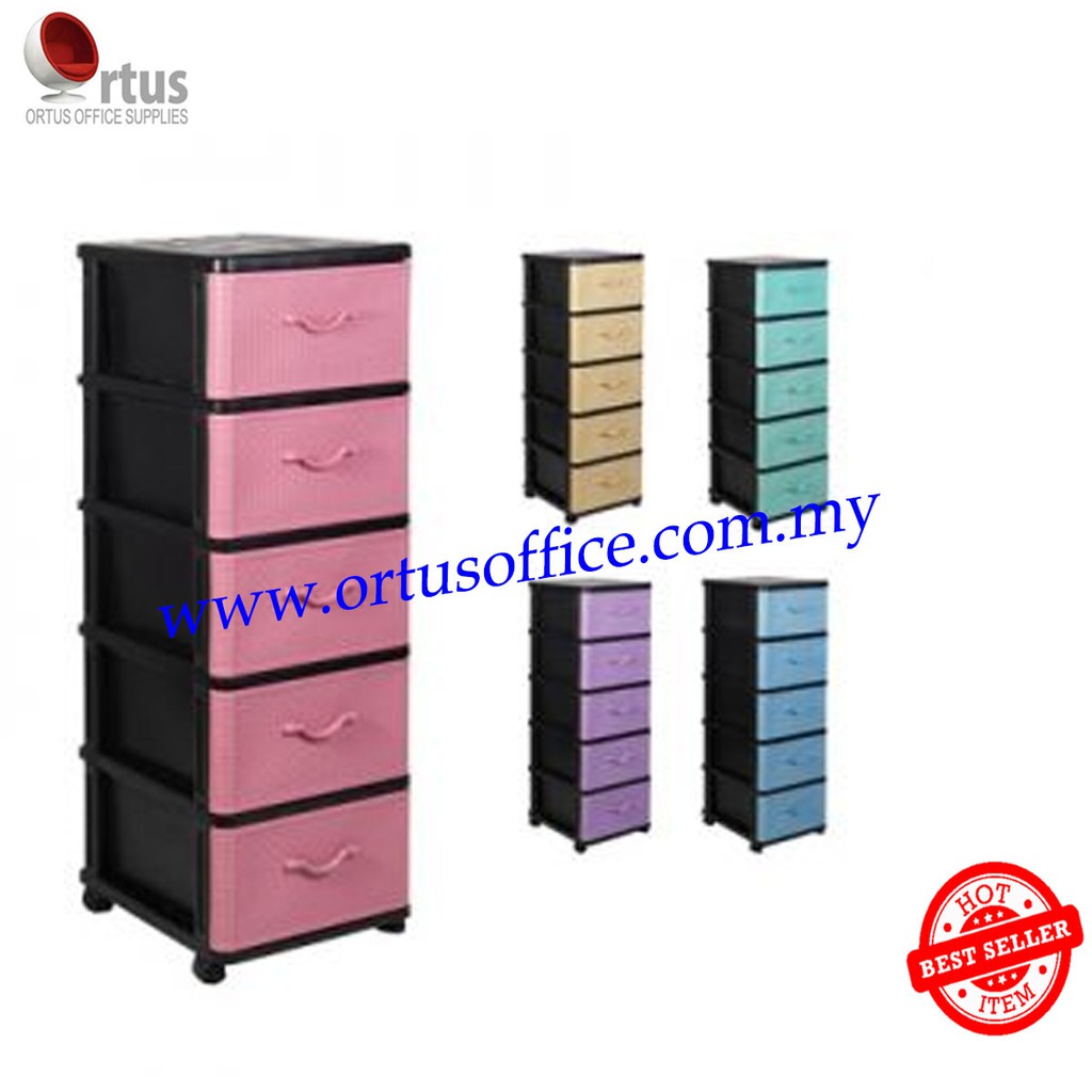 5 Tier Plastic Drawers Plastic Drawer Clothes Organizer Shopee Malaysia