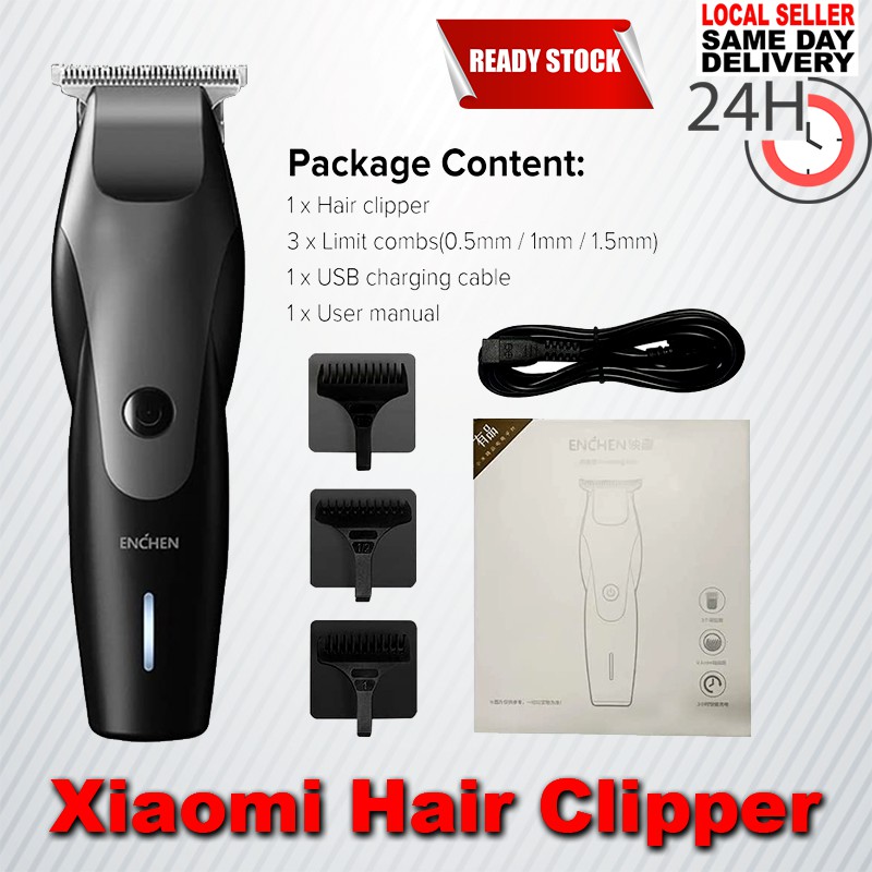 [MY Seller] ENCHEN Hummingbird Electric Hair Clipper USB Charging R azor Hair Trimmer With 3 Hair Comb Hair Salon