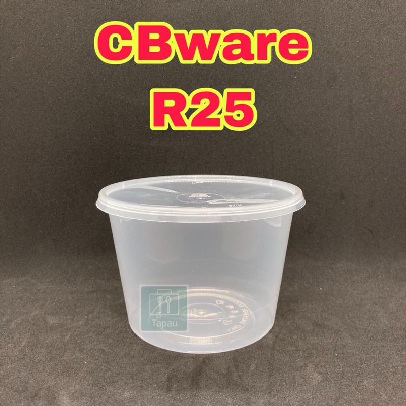 Tapau Cb Ware R25 50set Round Microware Container Food Container With Lid Pp Disposable Container 25oz Shopee Malaysia