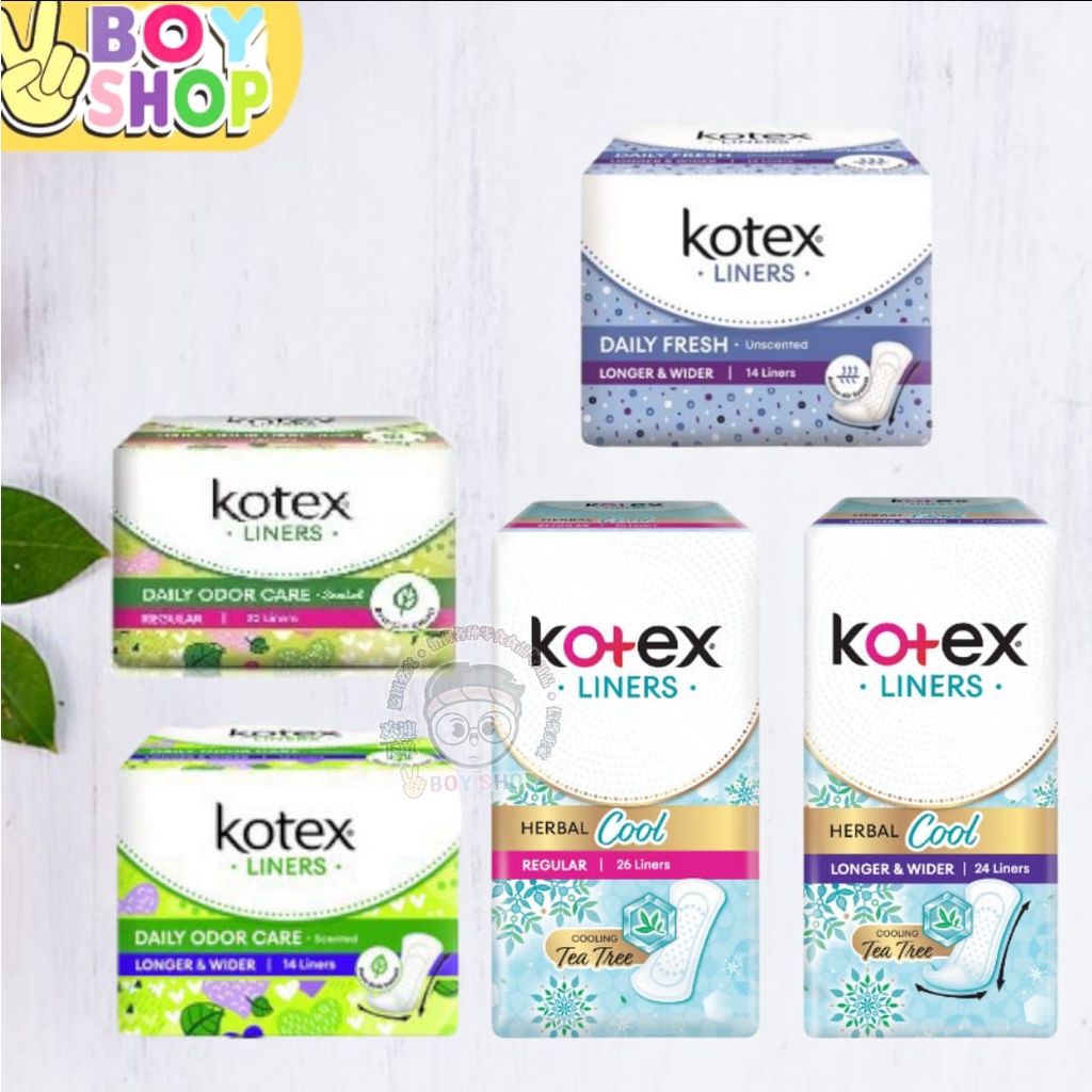 Kotex Daily Fresh / Daily Odor Care / Herbal Cool Panty Liners (14's