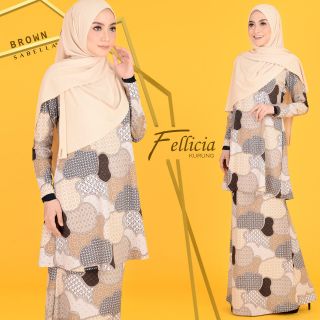  BAJU  KURUNG  TAK  PERLU  GOSOK  FELLICIA BY SABELLA Shopee 