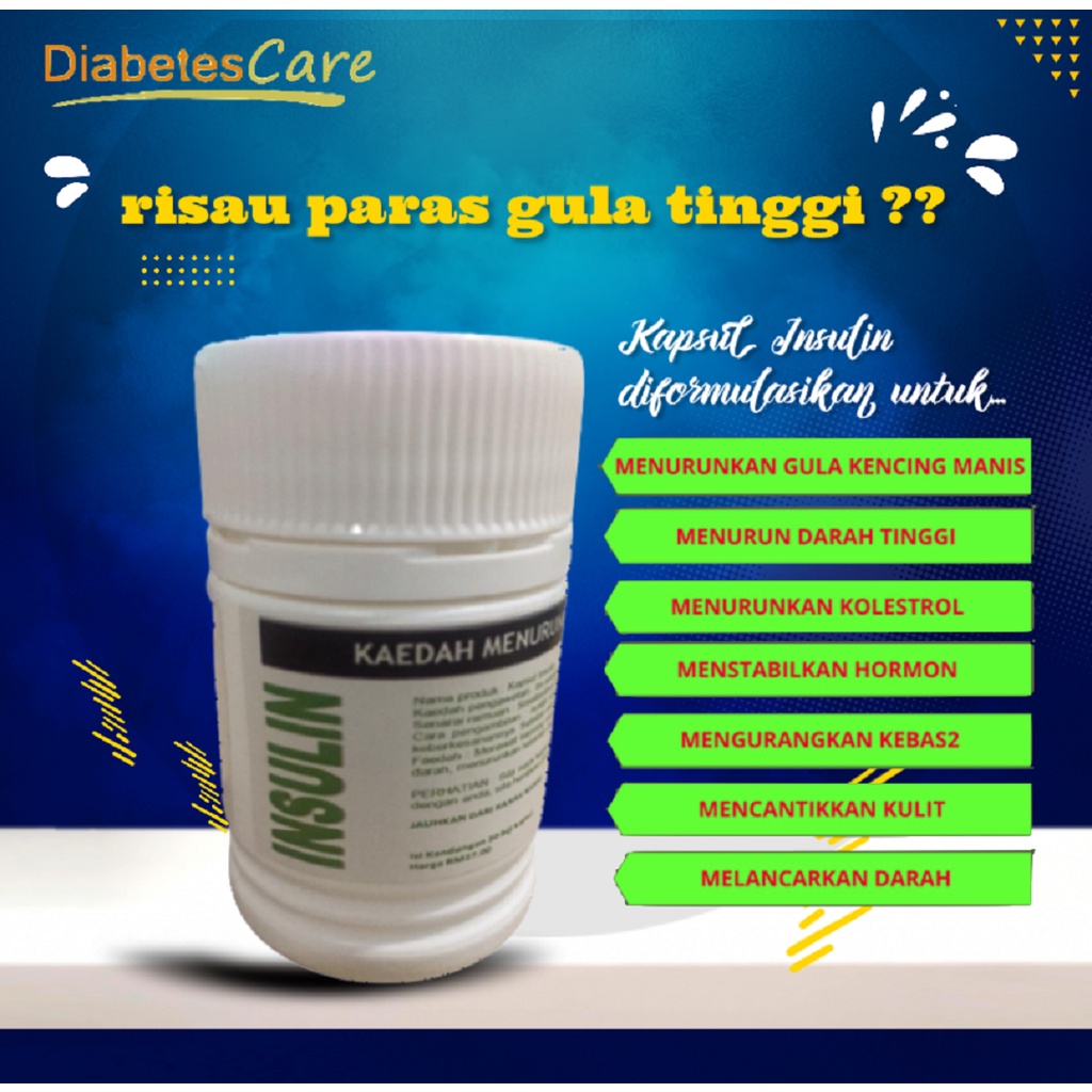 Buy Kapsul Insulin Merawat Mengawal Kolestrol Kencing Manis Diabetes Seetracker Malaysia