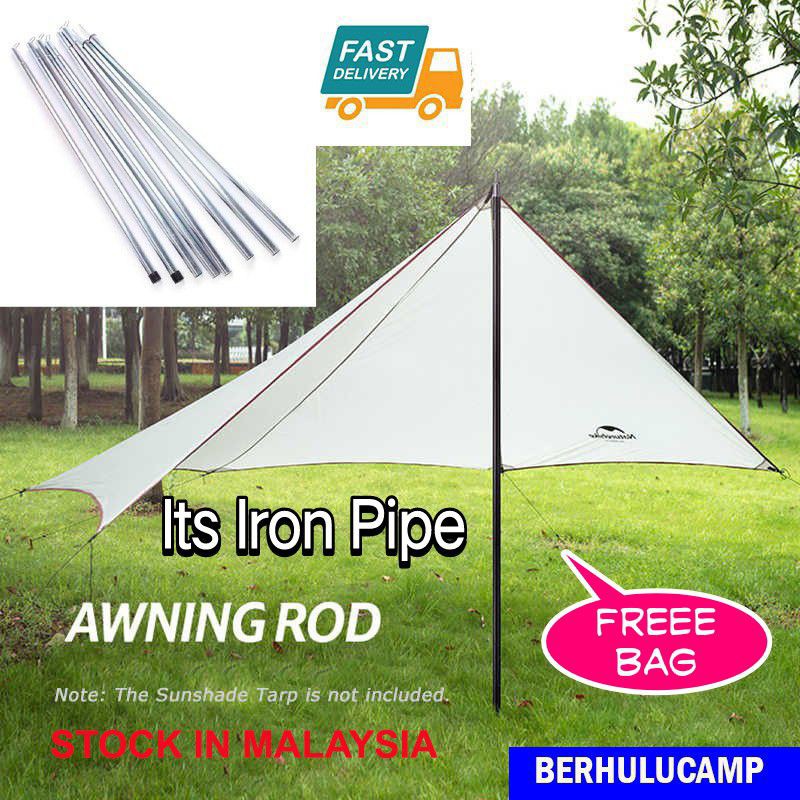 2pcs Folding Support Poles Tent Canopy Sun Shelter Poles Awning Rods