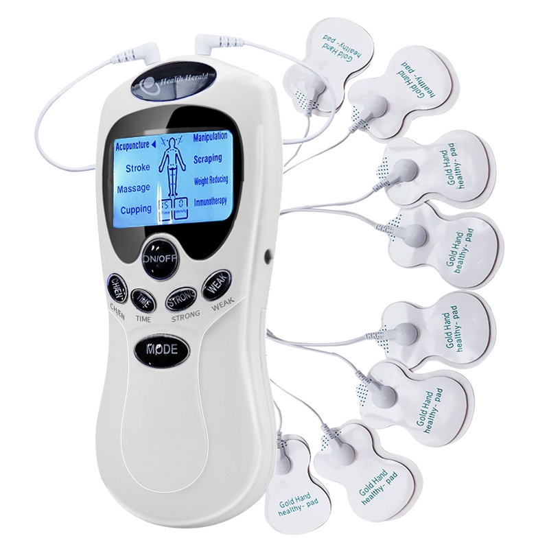 [IN STOCK] 8 Pads Body Electric TENS Massager Digital Muscle Stimulator EMS Therapy Machine For Back Neck Foot Leg Care Acupuncture Massageador