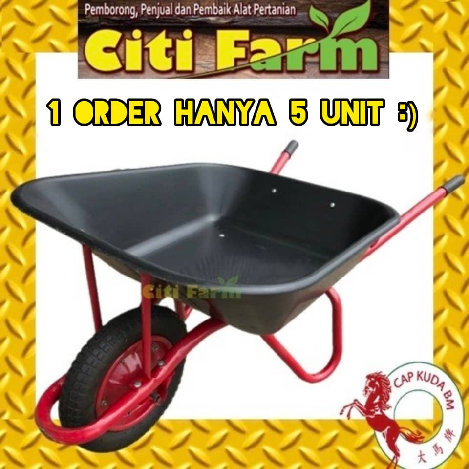 Heavy Duty PVC PLASTIC WIDTH Wheel Barrow (Made in Indonesia) | Kereta ...