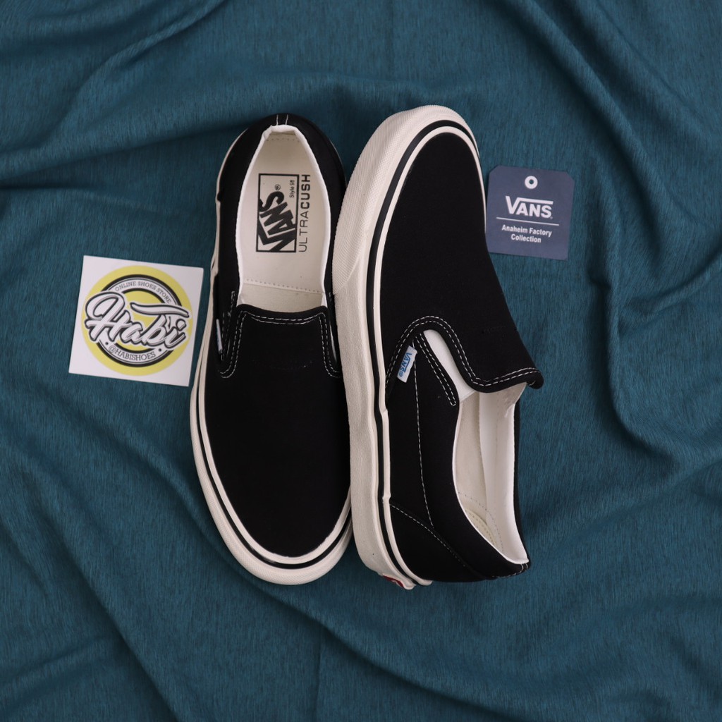 Vans Style 98 Dx Slip On Black White Anaheim Factory Shopee Malaysia