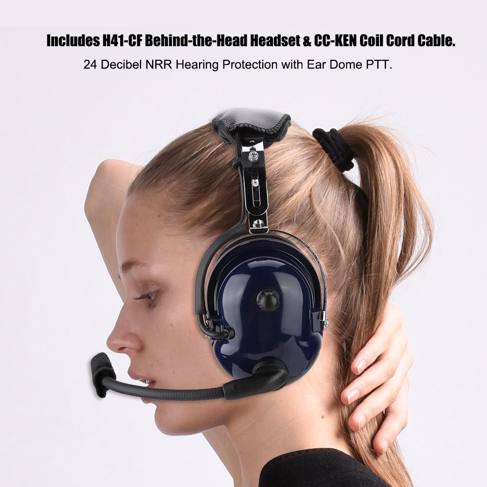 behind the head headset with microphone
