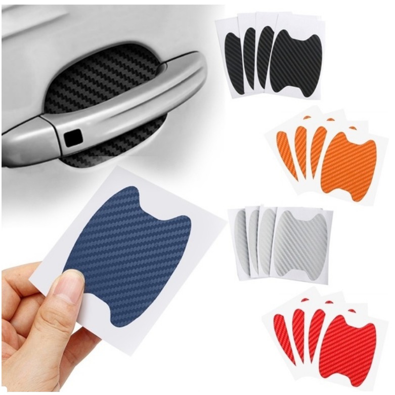 FG 4Pcs Car Door Bowl Protective Sticker Film Protector Trim Sticker Anti Scratch Car Handle Bowl Strip Protection I472257682