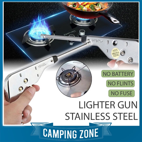 CAMPING ZONE Electronic Gas Ignition Iron Body Torch 270mm Powerful Igniter Spark-VL Lighter Gas Burner GUN Torch Burner