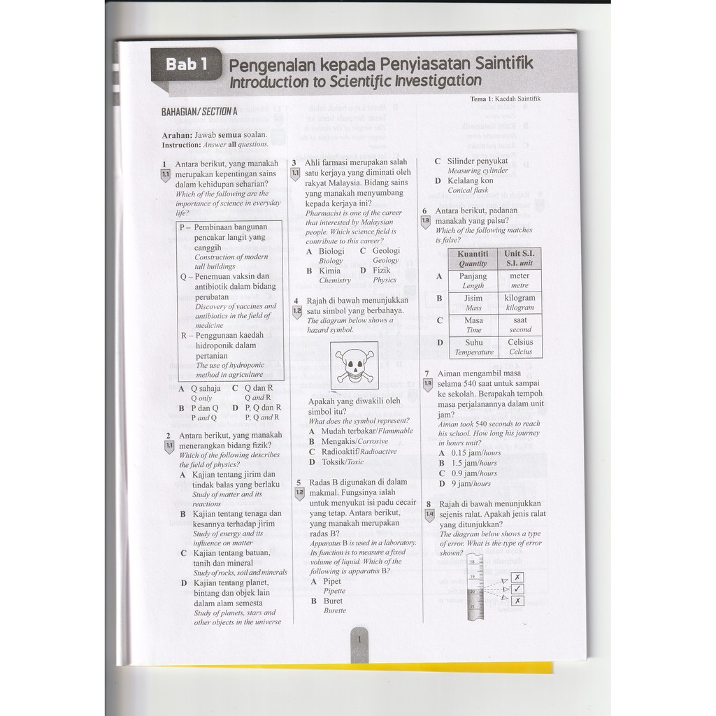 SMART SCORE PT3 SAINS (DWIBAHASA) KSSM TINGKATAN 1