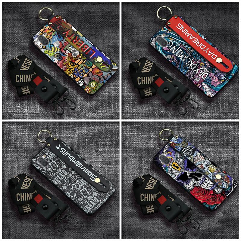 Lanyard Cute Phone Case For Sharp Aquos R3 Shv44 Sh 04l Fashiondesign Waterproof Back Cover Wristband For Woman Cover Shopee Malaysia