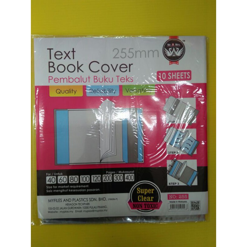 Buy Text Book Cover 255mm 10 Sheets Seetracker Malaysia