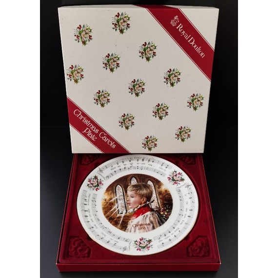 Royal Doulton 21cm Made in England 1988 Christmas Carols Hark The Herald Angels Sing Decorative Plate in Original Box