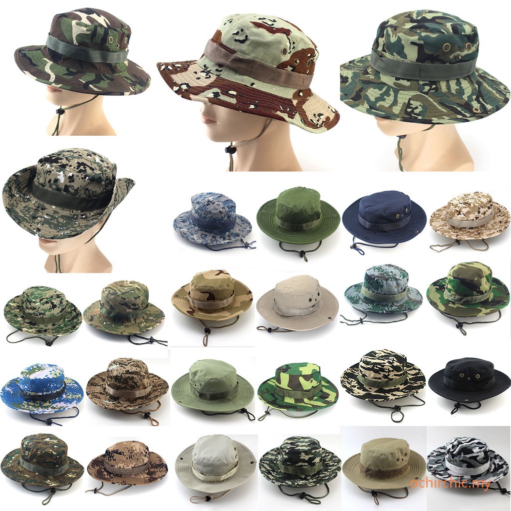 mens camo bucket hat
