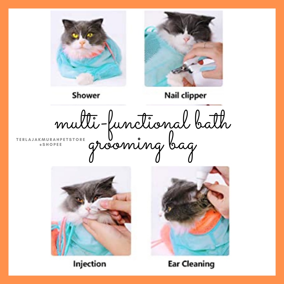 Buy Pet Grooming Bag Shower Bath Bag Cat Beg Mandi Kucing Murah 