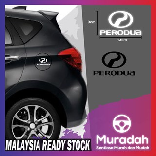 [Ready Stock] High Grade 2tone Perodua Logo Sticker 