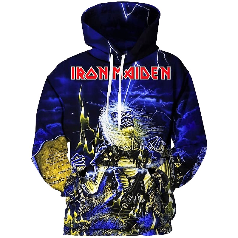 3d iron maiden hoodie