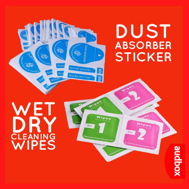 Dry Wet Wipe Dust Absorber Sticker Cleaning Screen Cloth for Phone